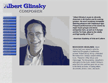 Tablet Screenshot of albertglinsky.com